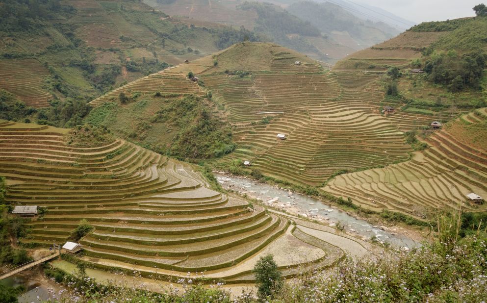 The road from Than Uyen to Nghia Lo is lined with terraced rice fields that are carved into every acre of arable land. Few tourists ever make it to this part of Vietnam, meaning that motorcyclists make up the majority of visitors.