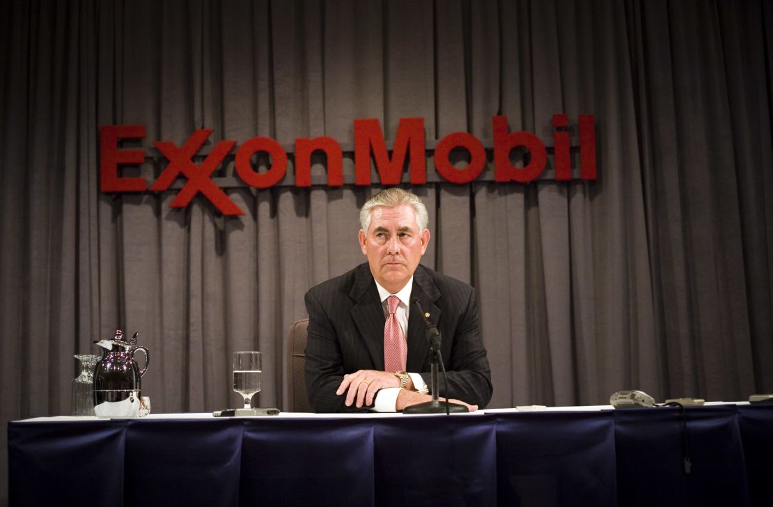 Rex Tillerson, pictured in 2008, has worked for ExxonMobil for the last four decades and has steered the giant global firm since 2006. 