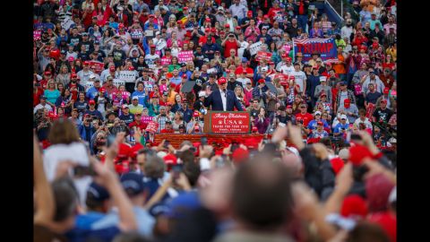 "This is where it all began," Trump told the crowd on Saturday. Mobile marked a turning point in his campaign. In August 2015, some 30,000 people packed the stadium for a Trump rally. It was an early sign that he had broad strength in different parts of the country.