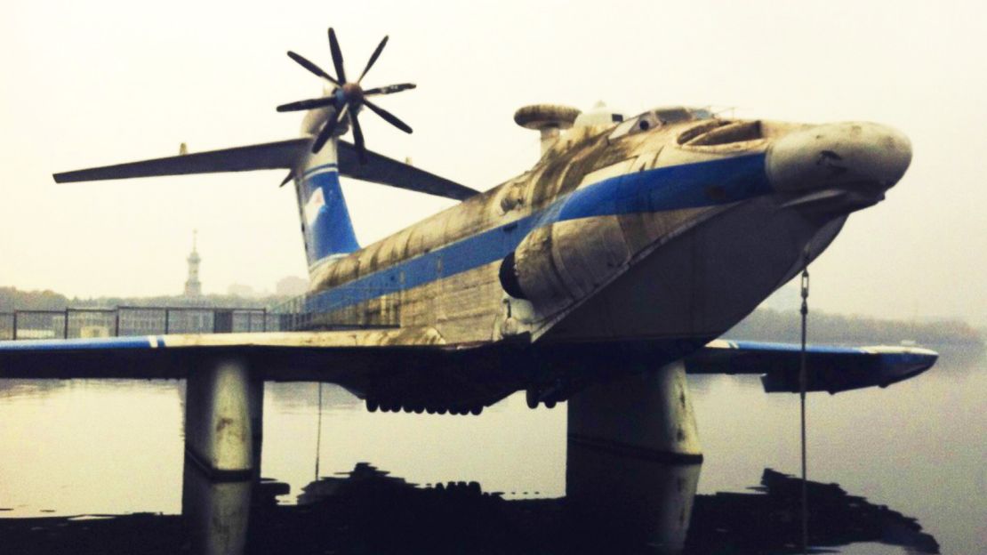 Retired in 1993, the A-90 Orlyonok Eaglet ekranoplan is on display at the Russian Naval Museum.