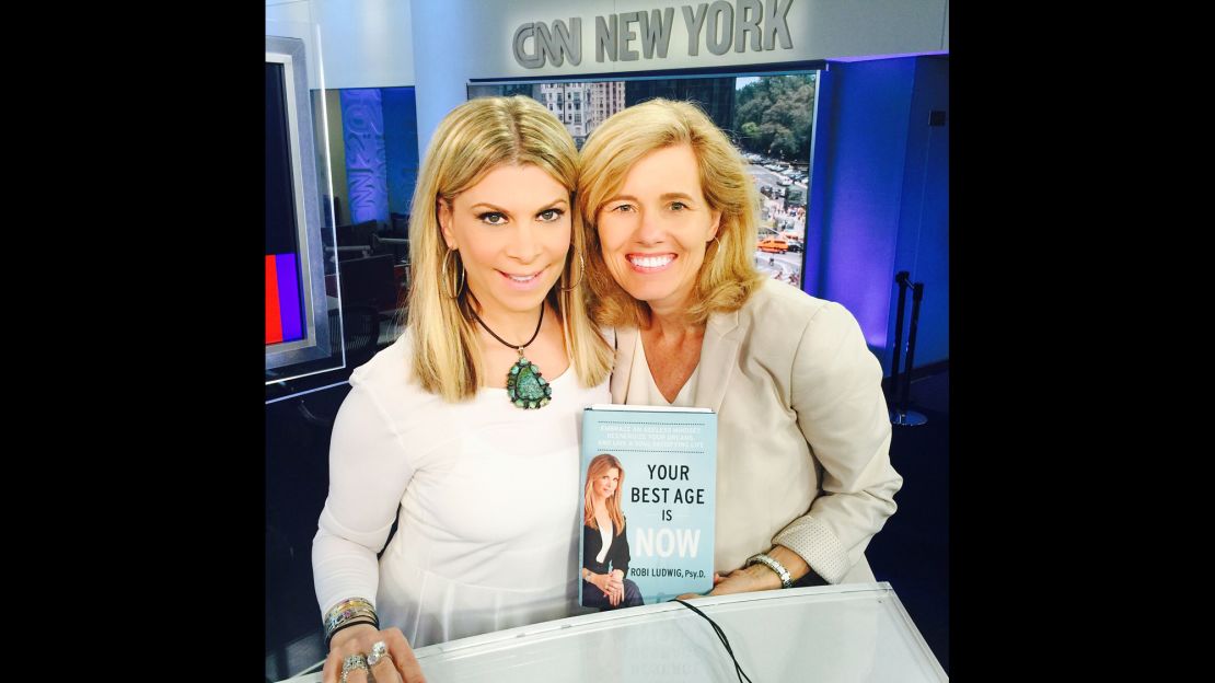 Robi Ludwig, author of "Your Best Age is Now," and CNN's Kelly Wallace at CNN's studios this summer