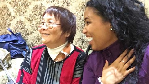 Chelsea Hayes with Paula Madison's aunt, Anita Maria Lowe.