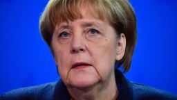 German Chancellor Angela Merkel speaks during a press conference on December 20, 2016 in Berlin following a terrorist attack the killing of 12 people when a speeding lorry cut a bloody swathe through a Berlin Christmas market.  / AFP / John MACDOUGALL        (Photo credit should read JOHN MACDOUGALL/AFP/Getty Images)