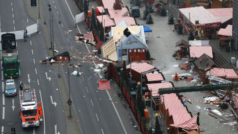 Scene of the Christmas market attack in Berlin.