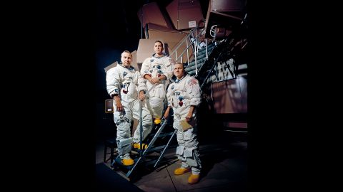 The crew of Apollo 8: from left, Jim Lovell, Bill Anders and commander Frank Borman. Lovell later served as commander of the troubled Apollo 13 mission, delivering the famous line, "Houston, we've had a problem."