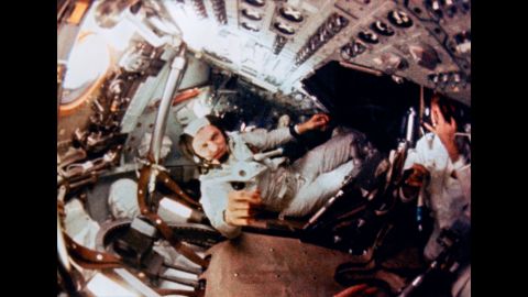 Borman, the mission's commander, had previously been in space with Lovell for the Gemini 7 mission. They spent nearly two weeks orbiting the Earth in 1965.
