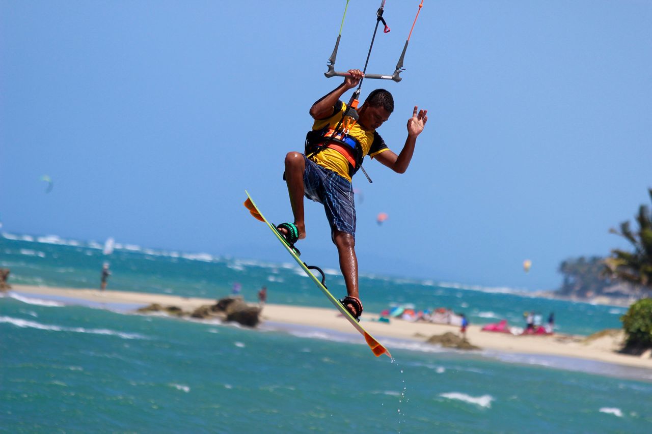 Kitesurfing is one of the activities served up by Extreme Hotel on the Dominican Republic's north coast. The eco adventure-themed hotel is also home to the country's only dedicated circus school.  