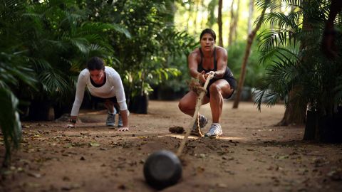 Health and Fitness Travel's Wildfitness package includes leg-burning runs up and down sand dunes, outdoor boxing sessions in a coconut grove and even log lifting to boost strength and stamina.