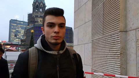 "I wanted to put a rose at the memorial," said Devid, whose friends were at the market the previous night and escaped without injury.