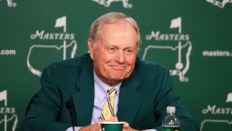 AUGUSTA, GEORGIA - APRIL 05:  Six times Masters champion Jack Nicklaus speaks to the media during a practice round prior to the start of the 2016 Masters Tournament at Augusta National Golf Club on April 5, 2016 in Augusta, Georgia.  (Photo by David Cannon/Getty Images)