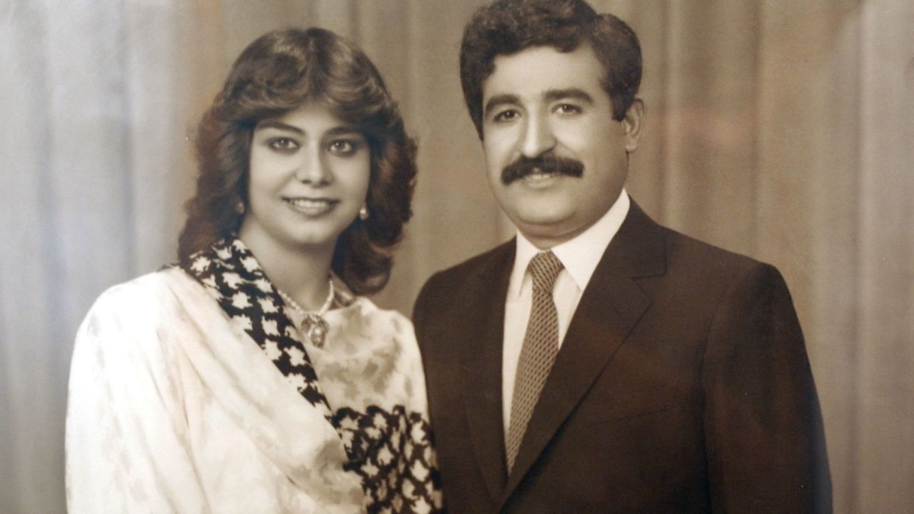 Raghad Hussein with her husband, Hussein Kamel. He was killed in 1996. 