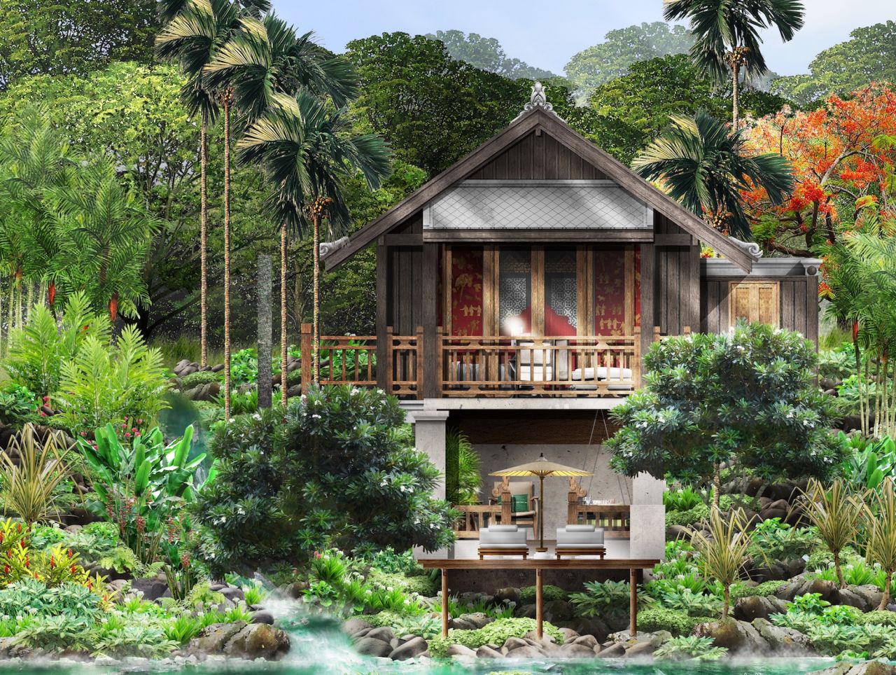 <strong>Rosewood Luang Prabang:</strong> Rosewood Luang Prabang is tucked amidst thick forest complete with a river and waterfall.There's a handful of villas (including ones with private pools), but the 100 sqm luxury tents, with wraparound decks, are pretty spectacular. 