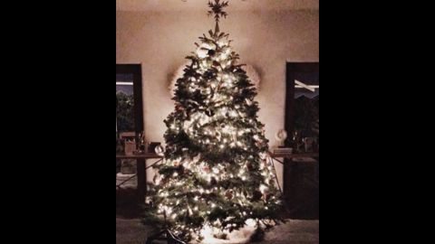 Jessica Alba has been getting into the spirit and showed followers her beautiful tree with the caption: "Merry Merry."