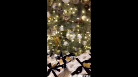 Kourtney Kardashian revealed that each of her three children have their own Christmas tree. 
