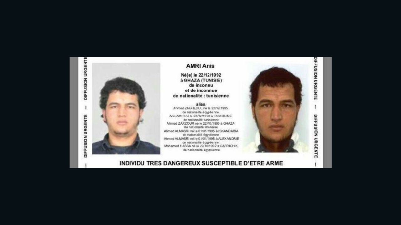 A reward of more $100,000 had been offered for information on Anis Amri's whereabouts.