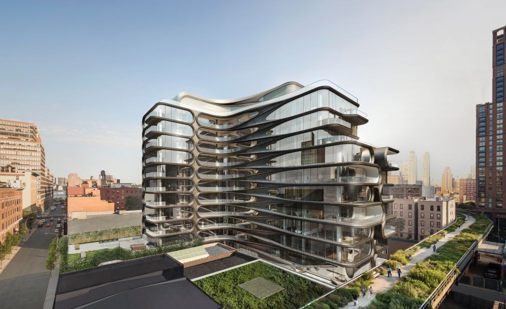The 11-story residential building was designed by Pritzker Prize-winning architect Zaha Hadid.