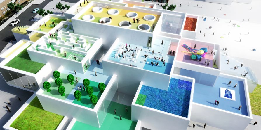 Another architectural marvel from Bjarke Ingels Group (BIG), the LEGO House team set out to design a building based on the possibilities of the beloved building blocks. The one-of-a-kind building used extra-large LEGO-inspired bricks for the foundation, and created interlocking levels in a modular design. 