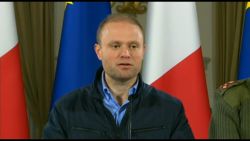The Maltese Prime Minister Joseph Muscat gives updates on the plane hijack