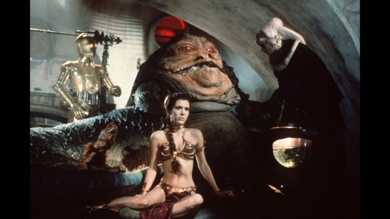 Fisher stars in the film, "Star Wars: Episode VI -- Return of the Jedi" in 1983. The 'gold bikini' is one of her most famous costumes as Princess Leia. In addition to her acting career, Fisher -- who was <a href="index.php?page=&url=http%3A%2F%2Fwww.healthyplace.com%2Fbipolar-disorder%2Farticles%2Fcarrie-fisher-and-manic-depression%2Fpostcards-a-book-by-carrie-fisher%2F%3Ft%3Ds%26url%3D%2Fpublic_bookmarks.php" target="_blank" target="_blank">diagnosed with bipolar disorder at age 24</a> -- has lobbied as an advocate for mental health awareness and treatment and has spoken before the California state Senate.