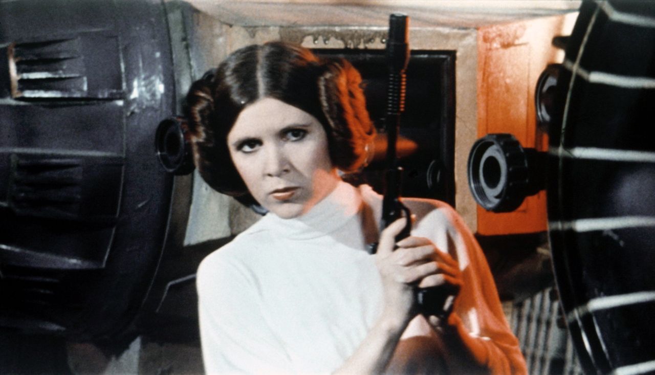 Carrie Fisher is seen as Princess Leia on the set of George Lucas' "Star Wars: Episode IV -- A New Hope" in 1977. The American actress and writer is best-known for her portrayal of Princess Leia in the "Star Wars" movie franchise. Fisher was hospitalized December 23 in Los Angeles after suffering a heart attack. Fisher died on Tuesday, December 27. She was 60.