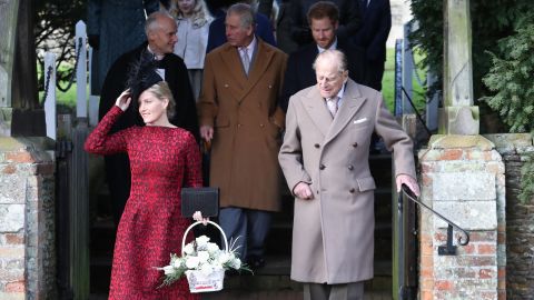 Prince Philip, Duke of Edinburgh attends a Christmas Day church service with members of the royal family at Sandringham. 