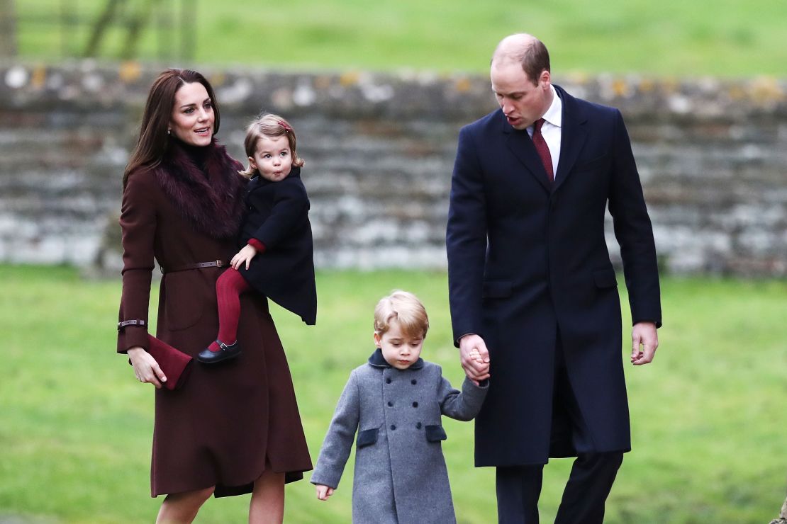 Prince William and the Duchess of Cambridge wre in Berkshire with their two children.