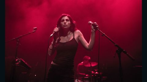 Yasmine Hamdan performs at Cafe de la Danse in Paris on May 20, 2014.