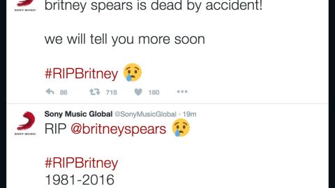 britney spears death hoax tweets screenshot