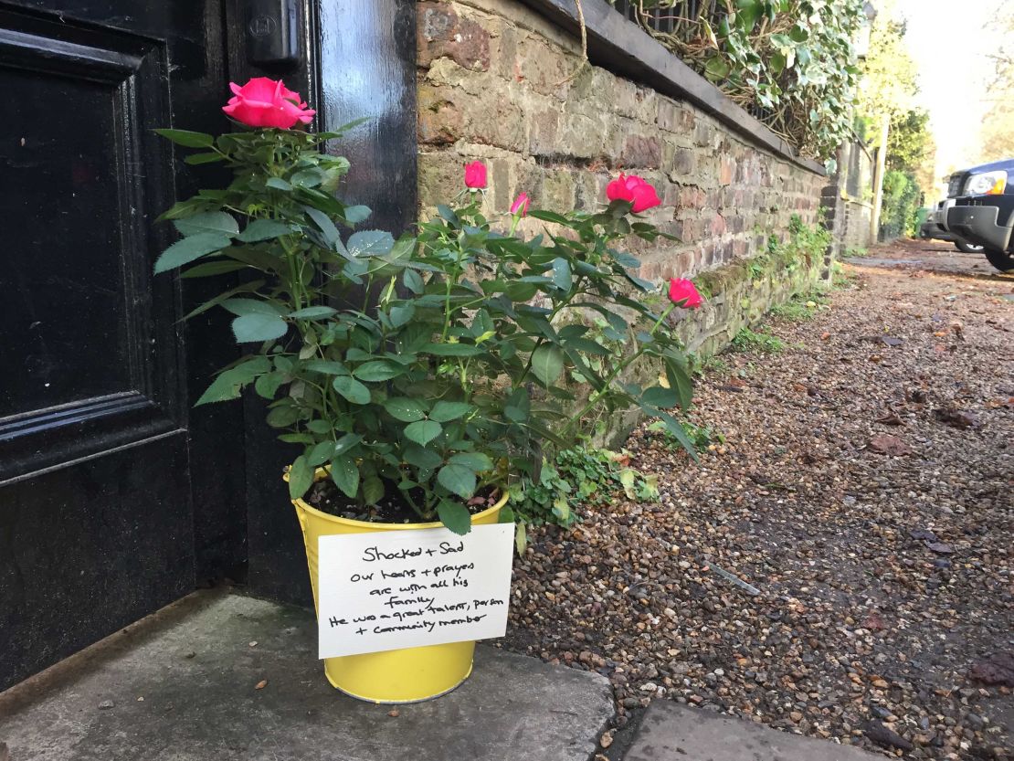 Fans have been leaving tributes outside Michael's London residence in Highgate.