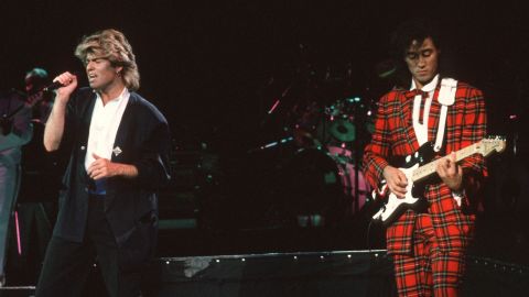 George Michael and Andrew Ridgeley, play the first-ever gig by a Western pop band in communist China.