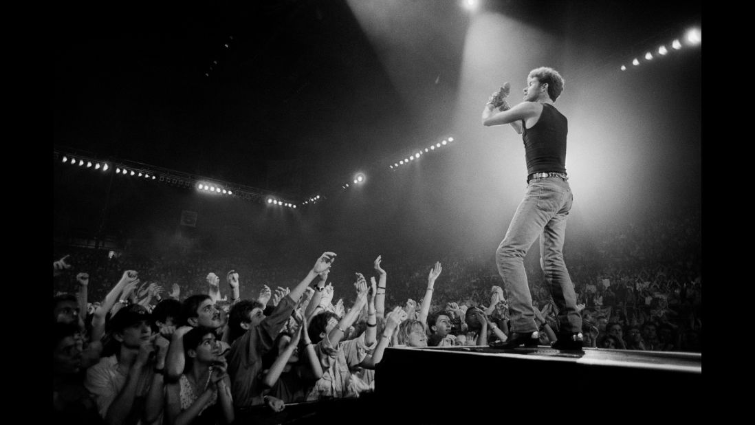 Michael performs during his "Faith World Tour," his first as a solo artist, in 1988.