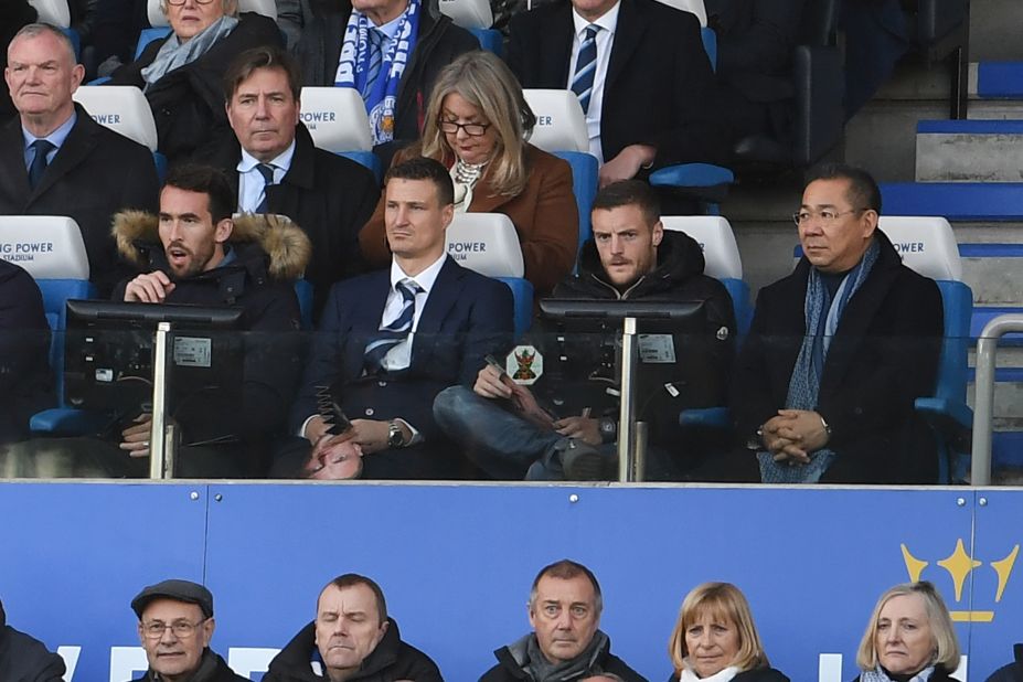 Vardy, who sat next to chairman Vichai Srivaddhanaprabha during the game, will also miss the home match against West Ham on New Year's Eve and the trip to Middlesbrough on January 2. 