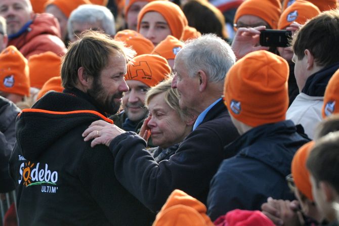 Coville's father and other relatives were also there to celebrate his achievement.  
