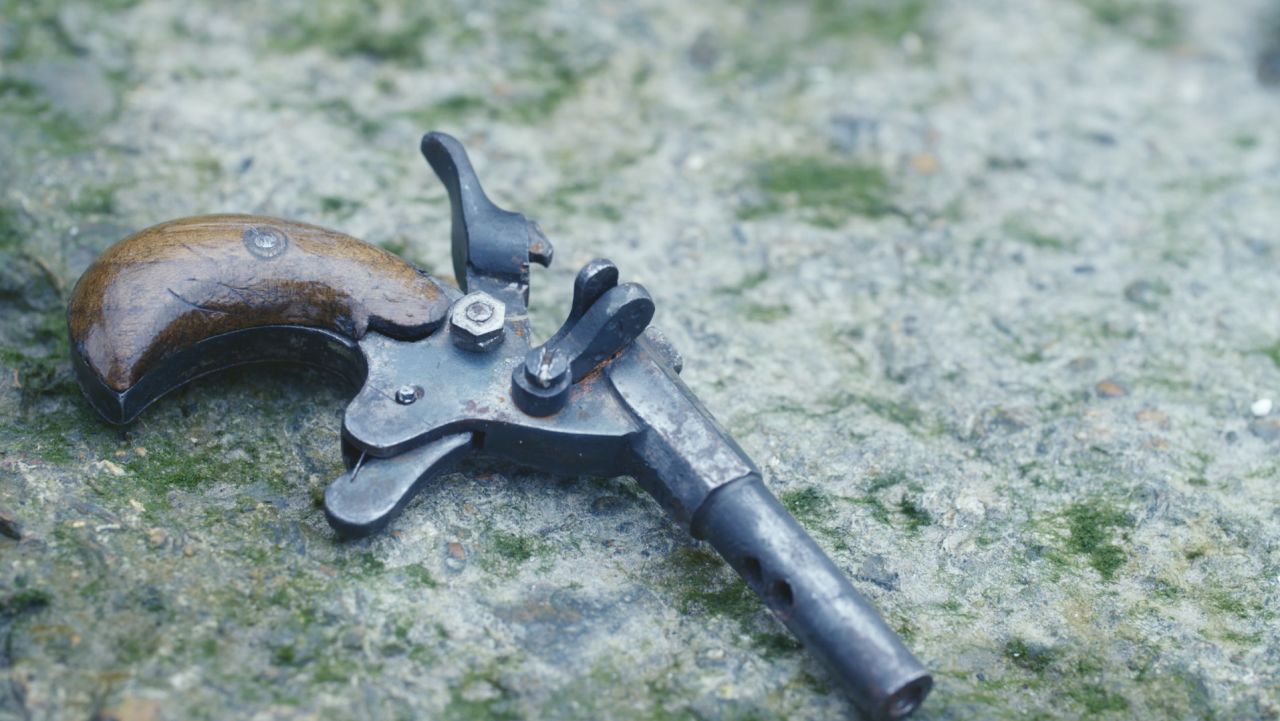 mudlarking thames london gun