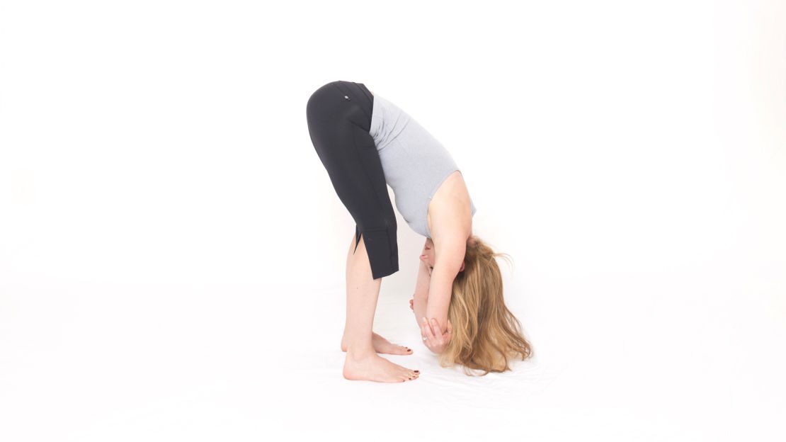 Rag doll pose can help some people find relief.