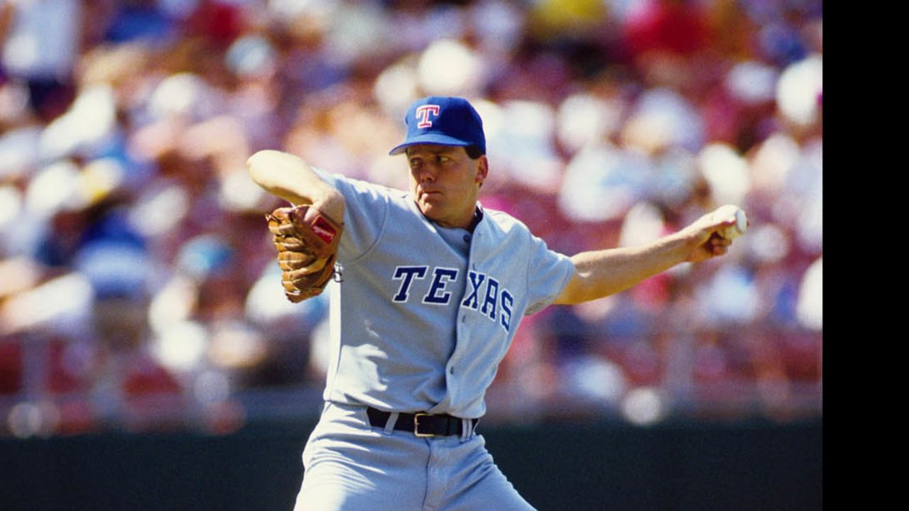 Pitcher John Barfield in action against the Toronto Blue Jays in 1991.
