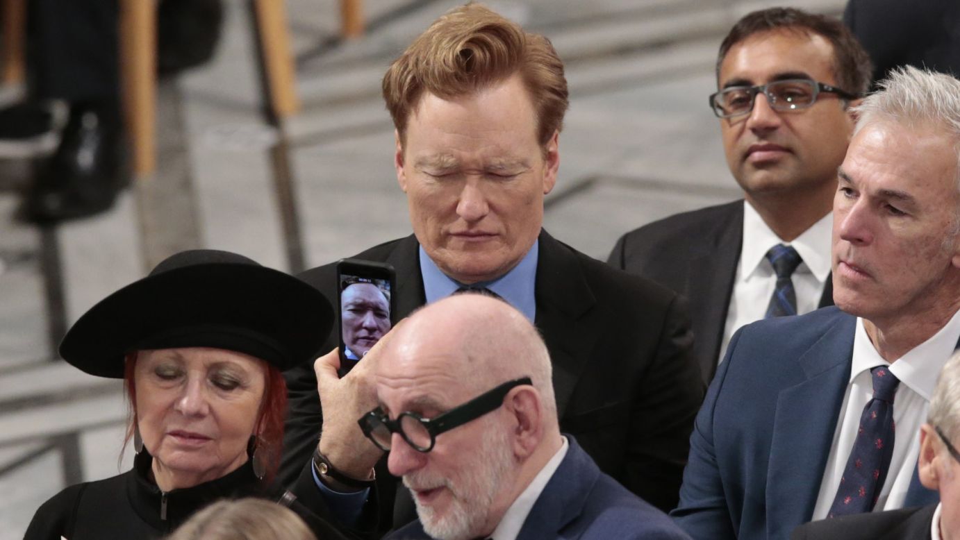 Comedian Conan O'Brien takes a selfie before the Nobel Peace Prize ceremony in Oslo, Norway, on Saturday, December 10. Colombian President Juan Manuel Santos was <a href="http://www.cnn.com/2016/10/07/world/nobel-peace-prize-2016/" target="_blank">awarded this year's Nobel Peace Prize</a> for his efforts to end his country's long-running civil war with FARC rebels.