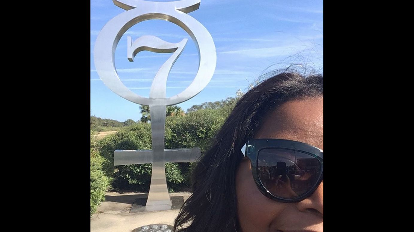 Actress Octavia Spencer takes a selfie in front of the Mercury Seven Sculpture in Cape Canaveral, Florida, on Monday, December 12. She <a href="https://www.instagram.com/p/BN7SMZzjtfk/" target="_blank" target="_blank">wrote on Instagram</a>: "Thank you #Friendship7. #ripJohnGlenn #nationaltreasures #CapeCanaveral #mercury." Spencer stars in "Hidden Figures," a film that tells the true story of three female African American NASA mathematicians who helped put <a href="http://www.cnn.com/2016/12/08/health/john-glenn-dead/" target="_blank">the late John Glenn</a> -- the first American to orbit the Earth -- into space in 1962.