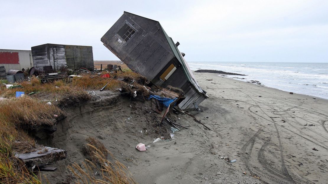In September 2006, a house fell off the coast in Shishmaref, Alaska. The island village is thawing.