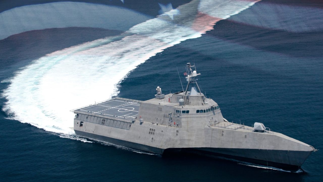 A photo illustration of the littoral combat ship USS Gabrielle Giffords (LCS 10