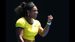 Serena Williams at last year's Australian Open.