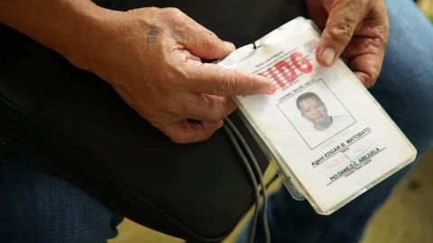 Matobato shows CNN his Davao City government ID.