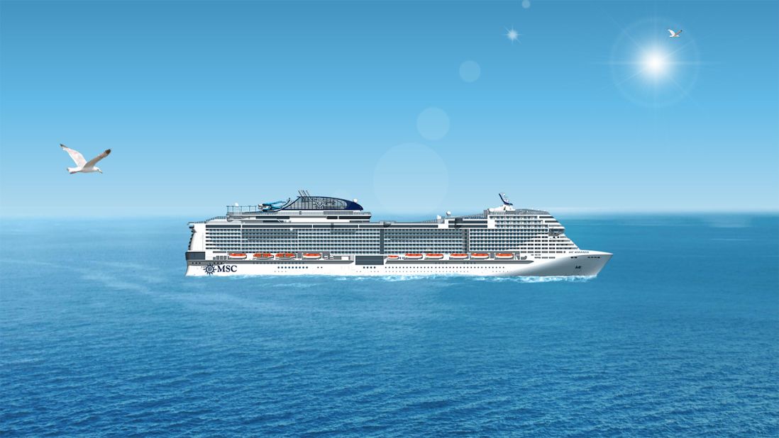 MSC Meraviglia will hold 4,500 double-occupancy passengers and a maximum of 5,700 fun-seekers.