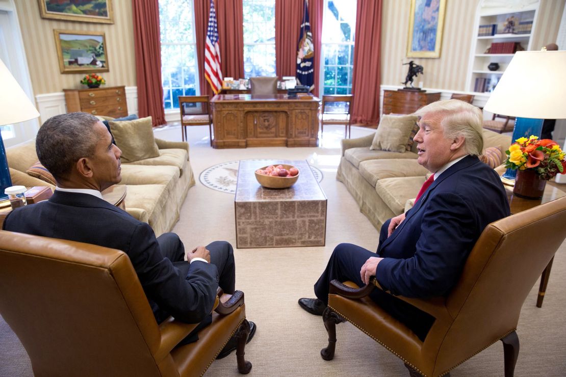 Two days after the election, the President meets with President-elect Donald Trump. (Official White House Photo by Pete Souza)