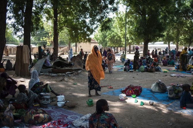 Recent figures from the International Organization for Migration (IOM) show that the situation is still dire, with 1.8 million people in Nigeria estimated to be on the move at the end of 2016. This camp in Bama is home to over 10,000 people.<br />