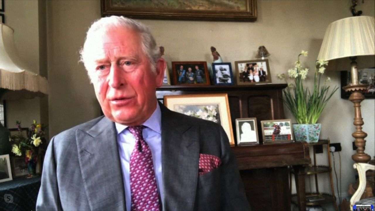 Prince Charles opens the new NHS Nightingale Hospital in London – via video-link from his Scottish residence, Birkhall.