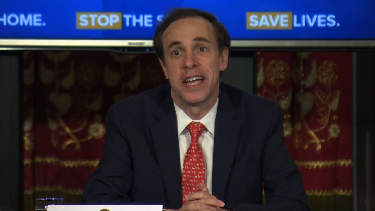 New York State Health Commissioner Howard Zucker speaks during a press conference at the State Capital in Albany, on April 24.