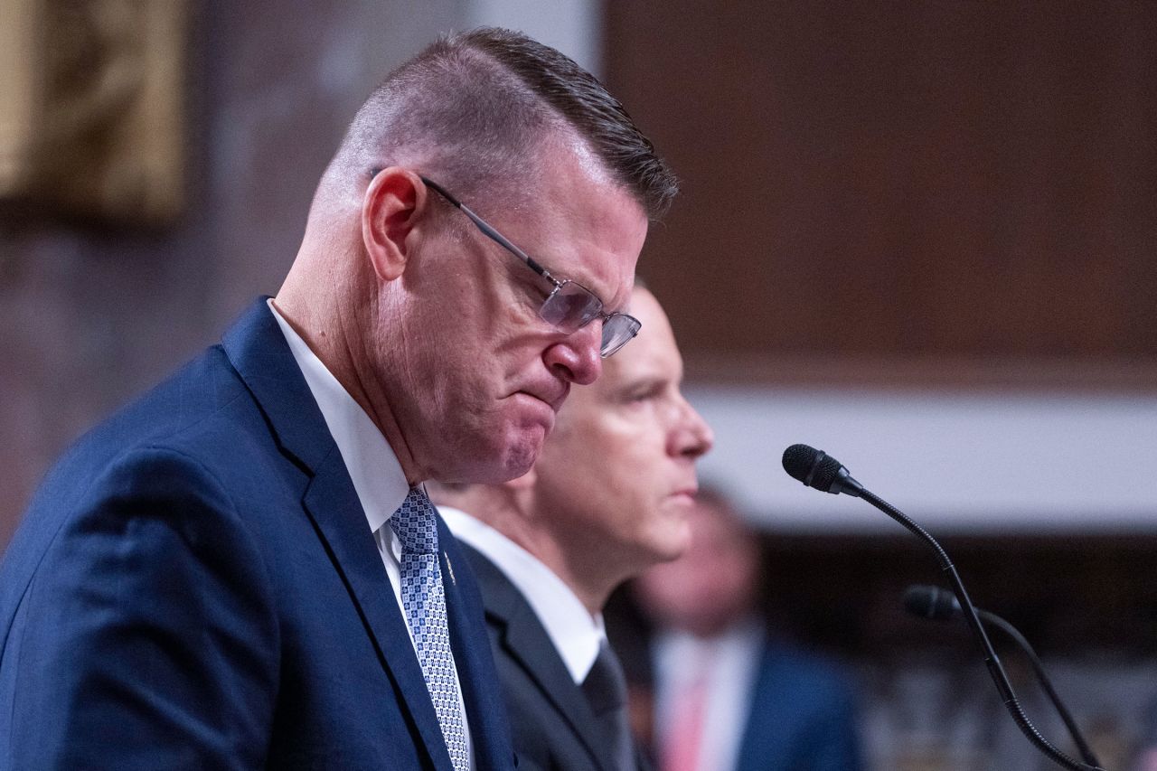 US Secret Service Acting Director Ronald Rowe testifies during a hearing on the security failures leading to the assassination attempt on former US President Donald Trump on Tuesday in Washington, DC.