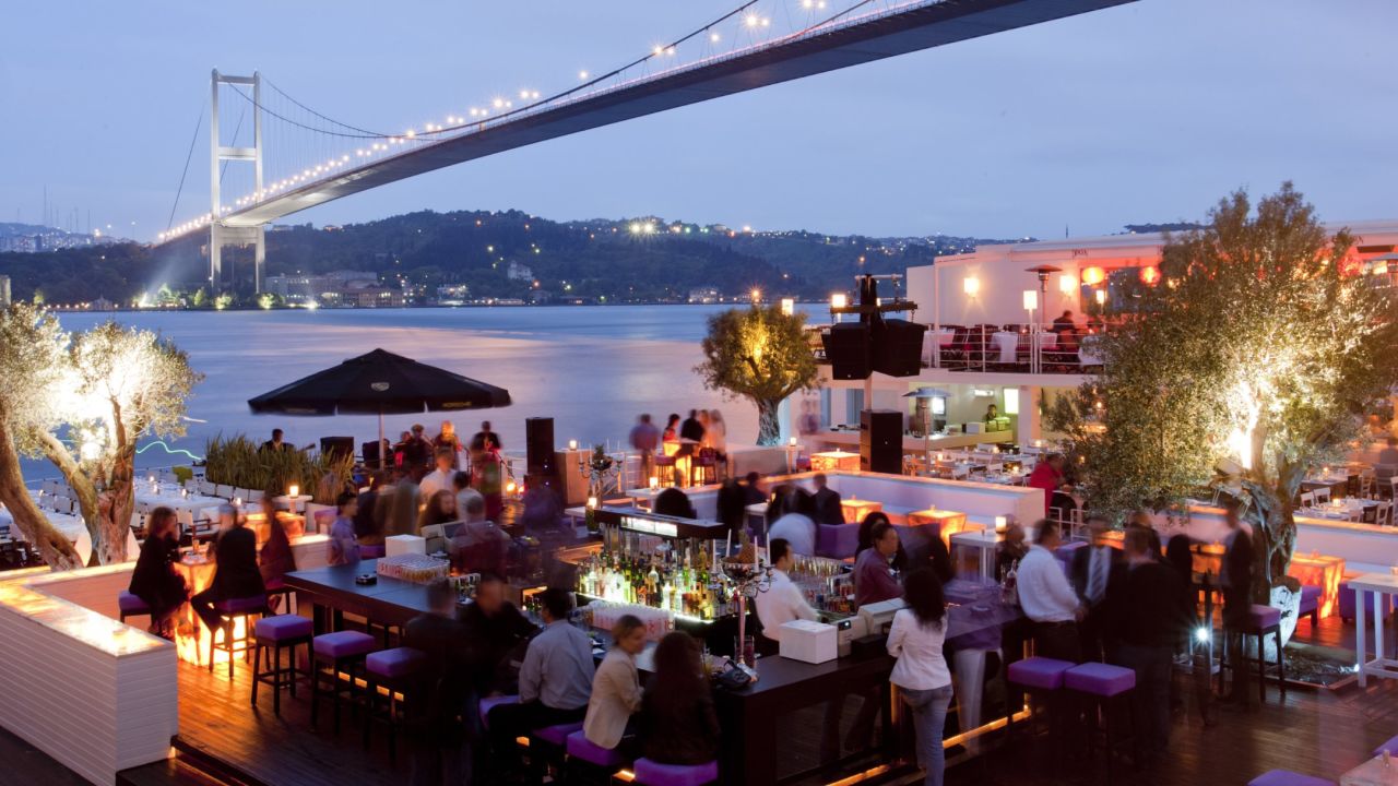 This 2005 file photo shows guests at club Reina on the shore of the Bosphorus.