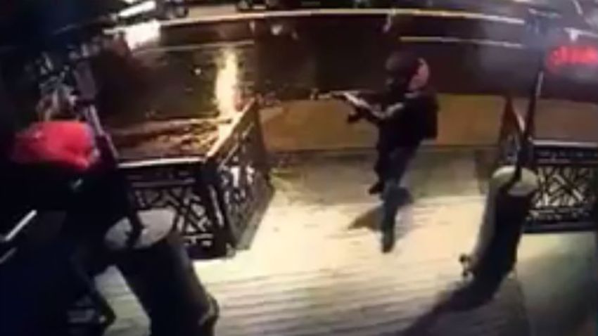 This handout video grab taken from CCTV and released on January 2, 2017 by Haber Turk Gazete newspaper shows an gunman carrying out an attack on the Reina nightclub, on the bank of the Bosphorus, in Istanbul on January 1, 2017.   
The Islamic State group on January 2, 2017 claimed responsibility for an attack on a nightclub in the Turkish city of Istanbul that killed 39 people on New Year's Eve. In a statement circulated on social media, the jihadist group said one of the "soldiers of the caliphate" had carried out the attack on the Reina nightclub, on the bank of the Bosphorus.
 / AFP PHOTO / HABER TURK GAZETE / STRINGER / RESTRICTED TO EDITORIAL USE - MANDATORY CREDIT "AFP PHOTO / CCTV / STRINGER" - NO MARKETING NO ADVERTISING CAMPAIGNS - DISTRIBUTED AS A SERVICE TO CLIENTS

STRINGER/AFP/Getty Images